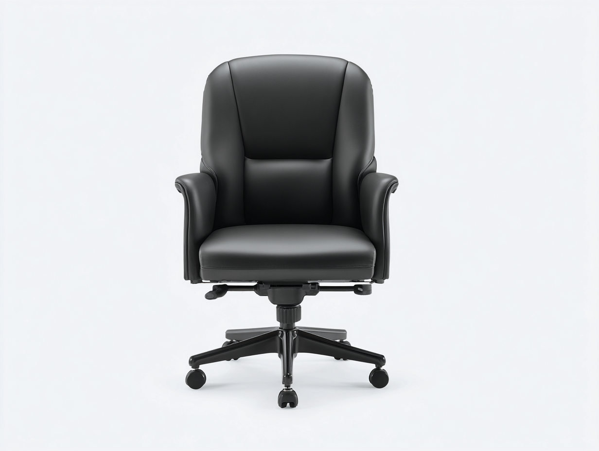 Chaise de bureau pivotante avec accoudoirs et roulettes - cuir synthétique et métal - 70x70x105 cm - noir - style professionnel moderne-Havengoyard