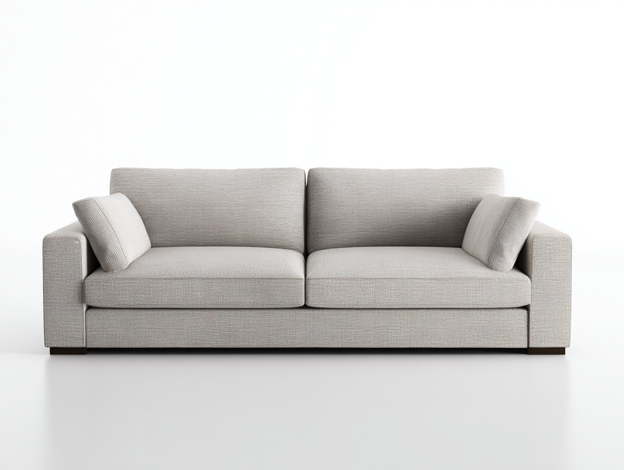 Canapé 2 places - tissu rembourré - 170x90x80 cm - beige clair - design moderne salon-Havengoyard
