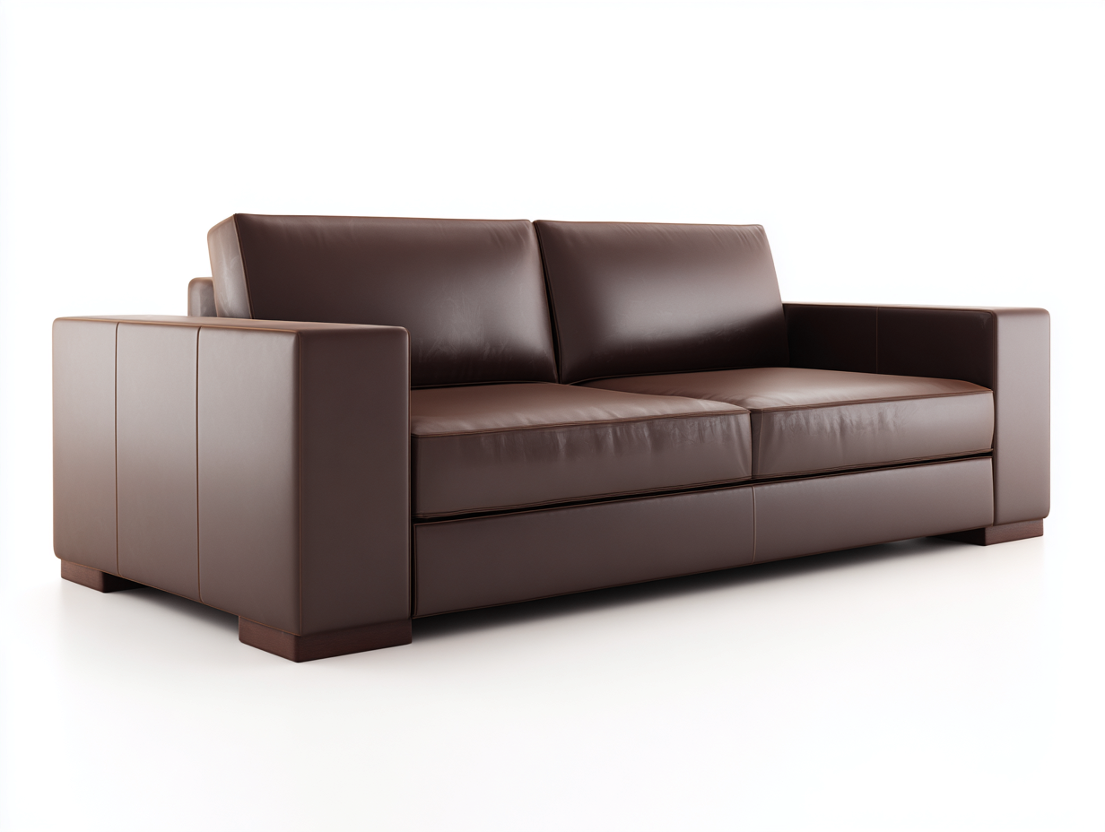 Canapé 2 places - cuir synthétique - 170x90x82 cm - marron foncé - design moderne salon-Havengoyard