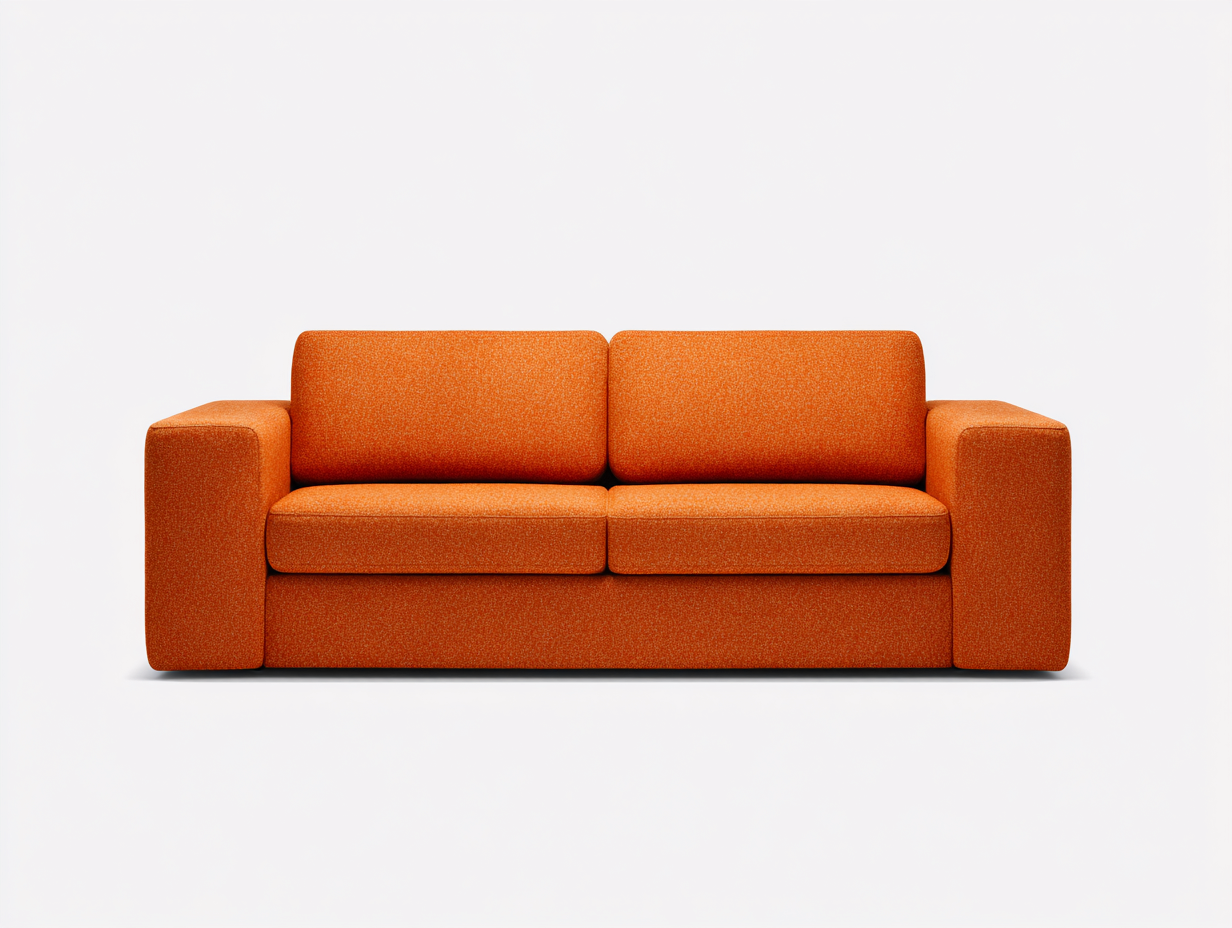 Canapé 2 places - tissu - 170x90x80 cm - orange - design moderne salon-Havengoyard