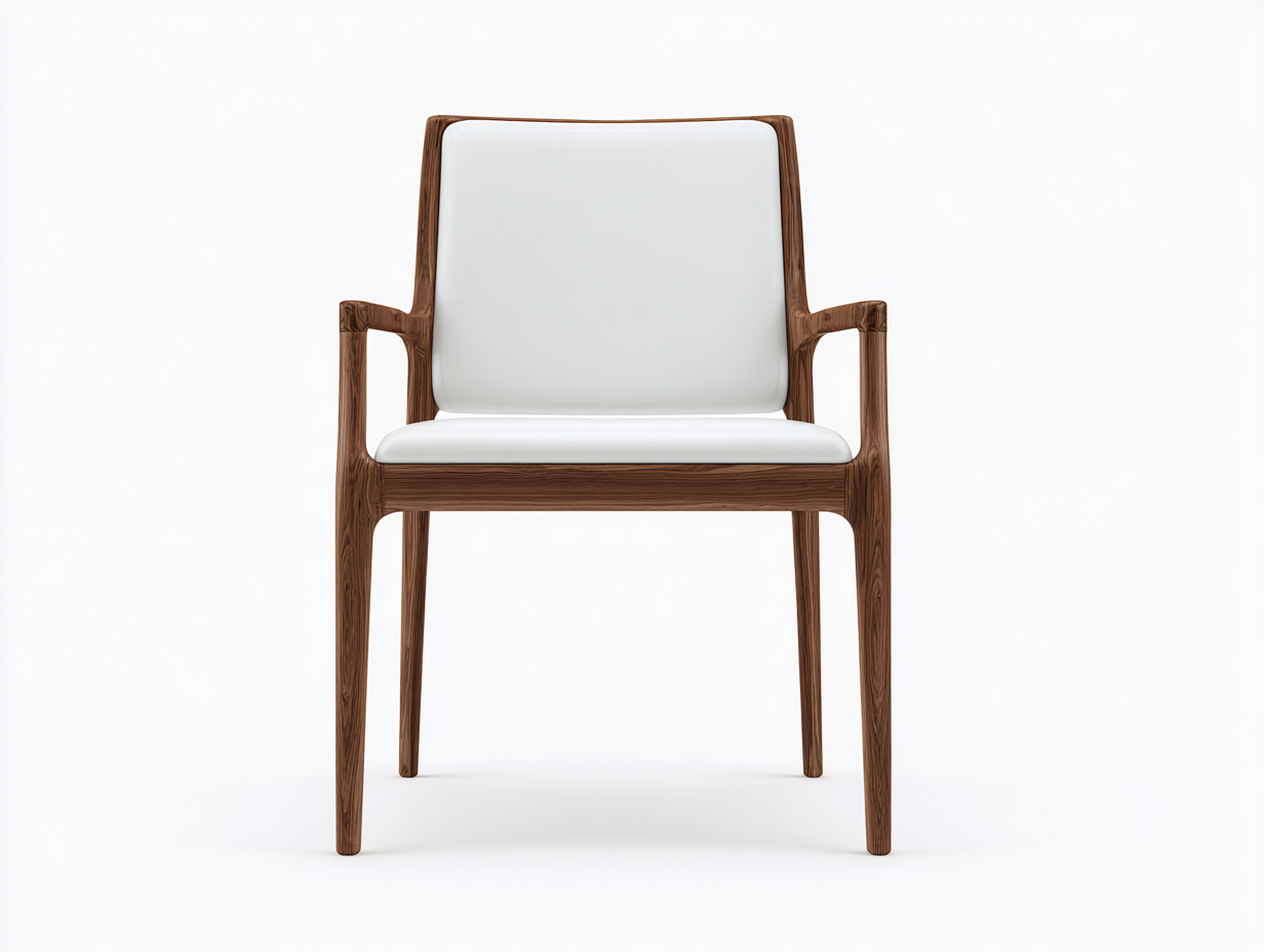 Chaise de salle à manger - bois massif et assise rembourrée - 54x50x80 cm - bois foncé et blanc - design moderne-Homimyio