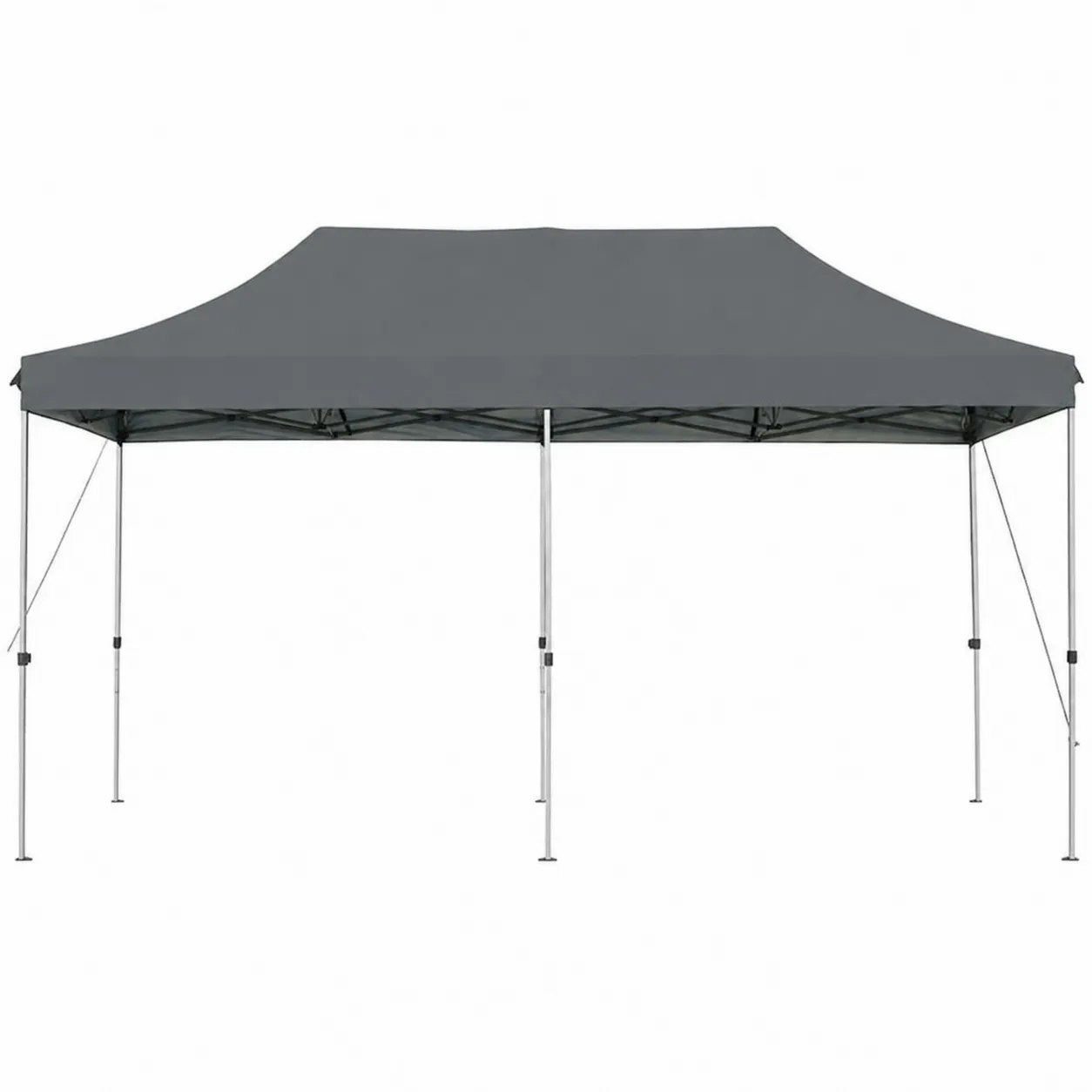 Gazebo pieghevole da esterno 3x6m Acciaio e Poliestere Grigio