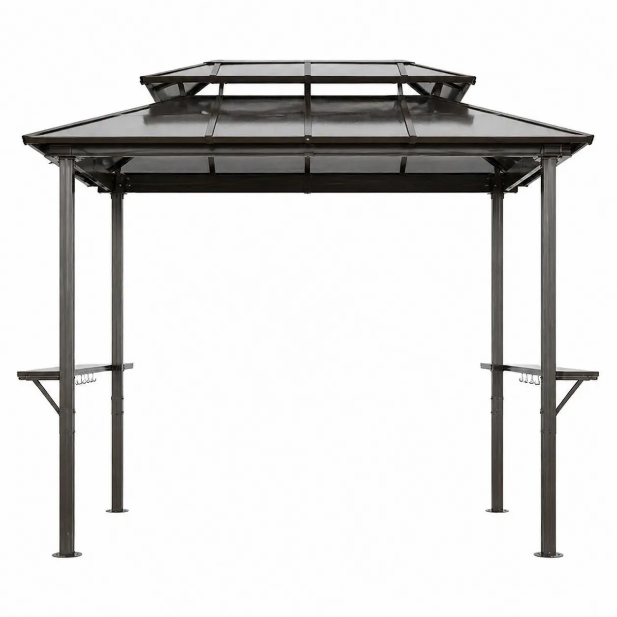 Gazebo da Giardino in Alluminio e Policarbonato Antracite 300x400 cm