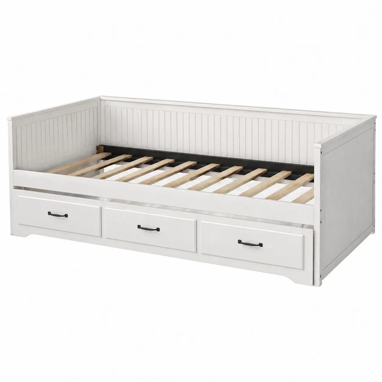 Divano Letto in Legno con Cassetti