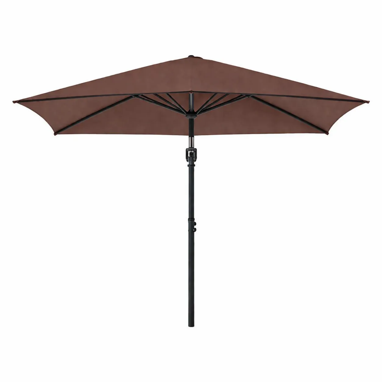 Ombrellone da esterno rettangolare 300x200 cm poliestere marrone
