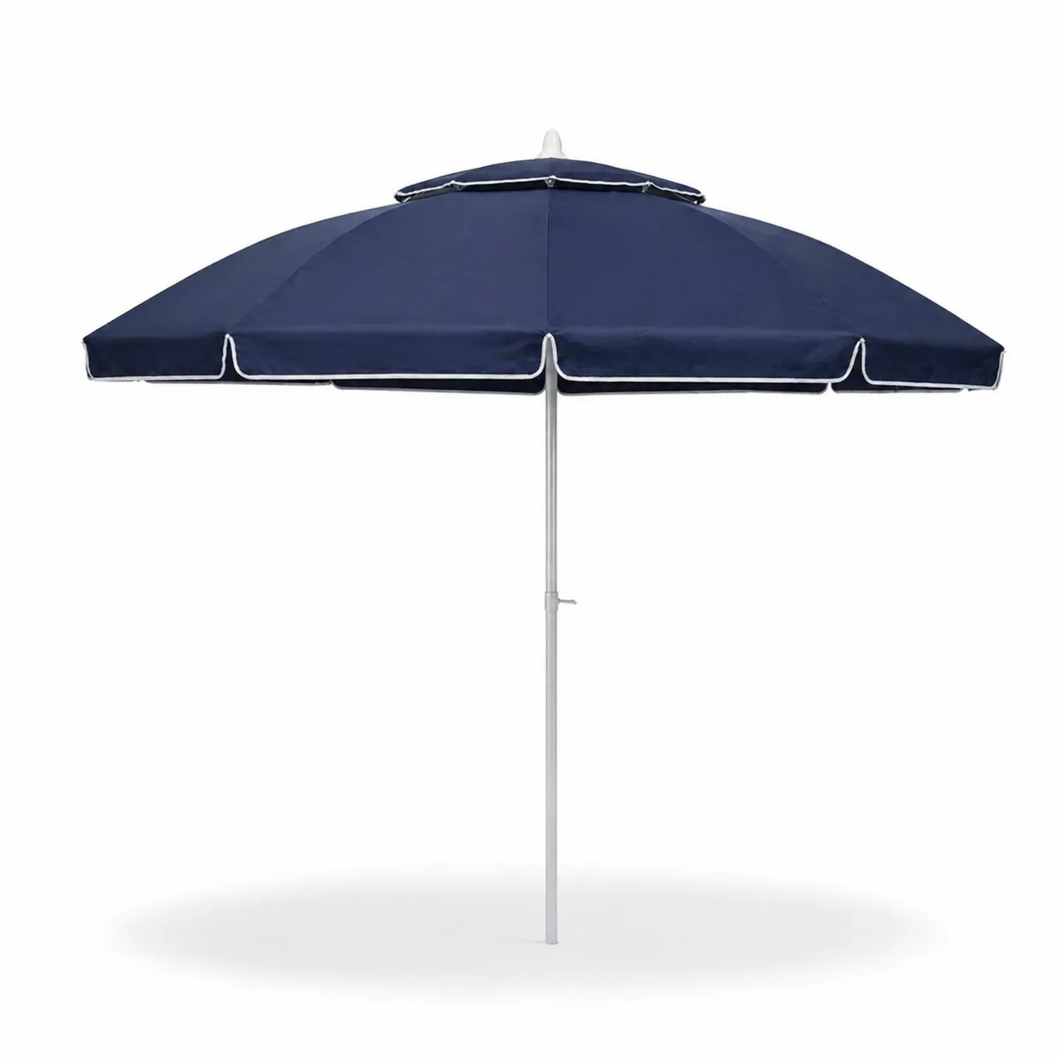 Parasol ogrodowy granatowy z poliestru i stali 2m