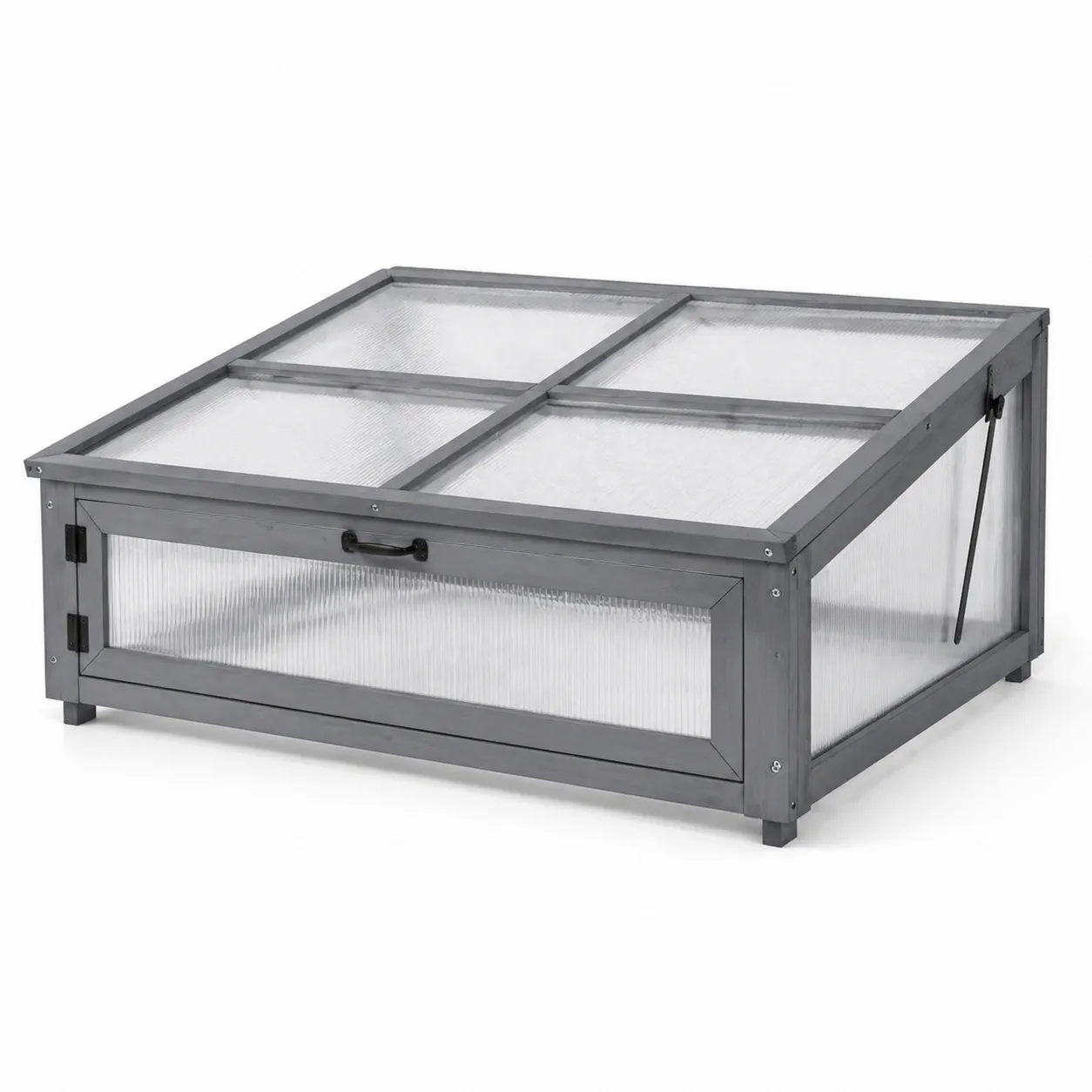 Serre de jardin en aluminium et polycarbonate transparent 100x100x40 cm-Arvilen