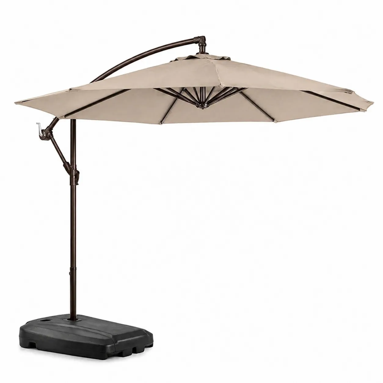 Parasol d'extérieur en métal et polyester beige 300 cm-Arvilen