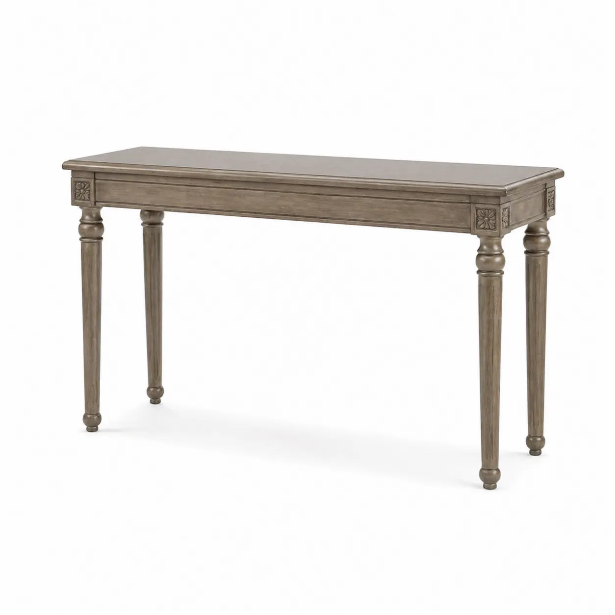 Table console en bois massif Chêne 120 cm-Arvilen