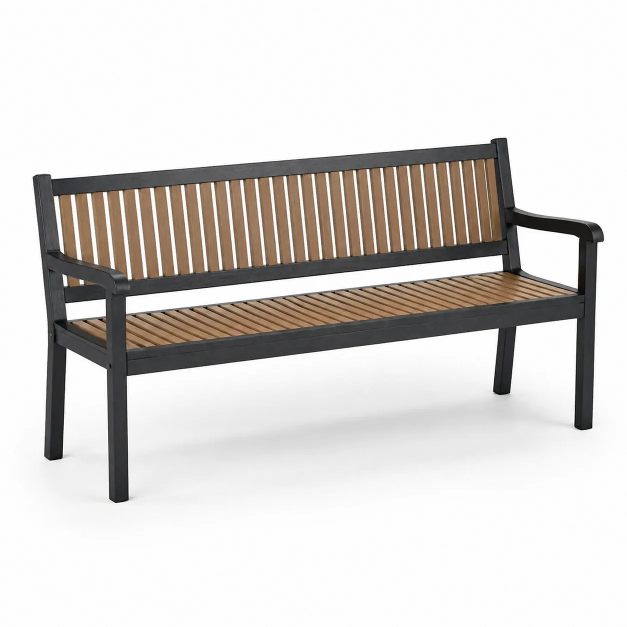 Banc extérieur en bois composite et acier 180 cm-Arvilen