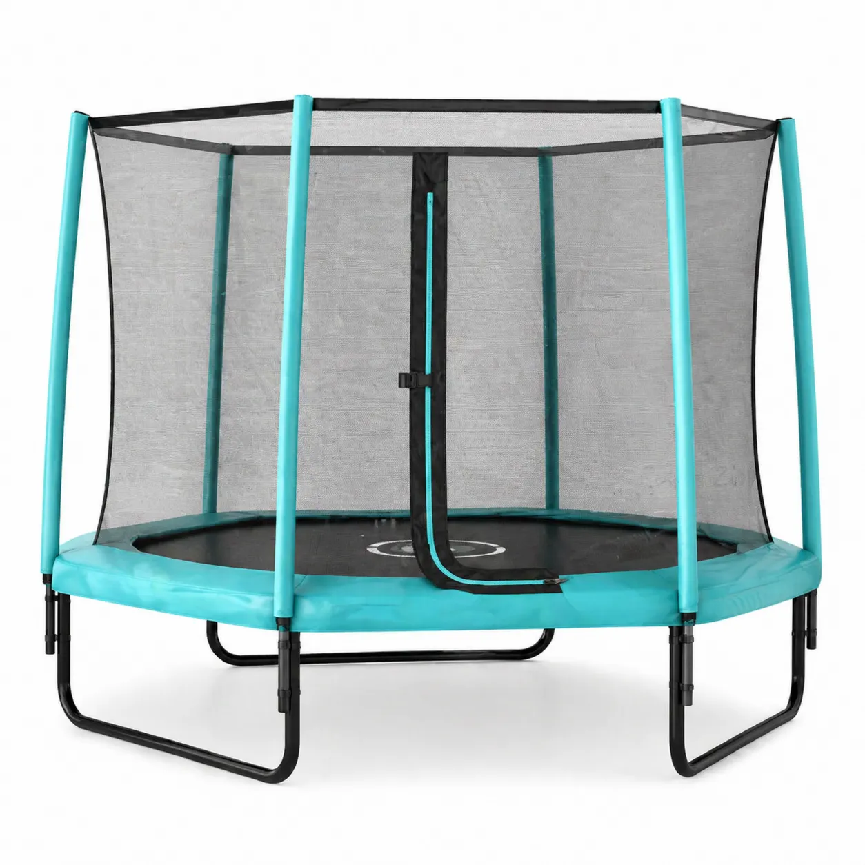 Trampoline d'extérieur avec filet de protection 183 cm acier polypropylène Cyan-Arvilen