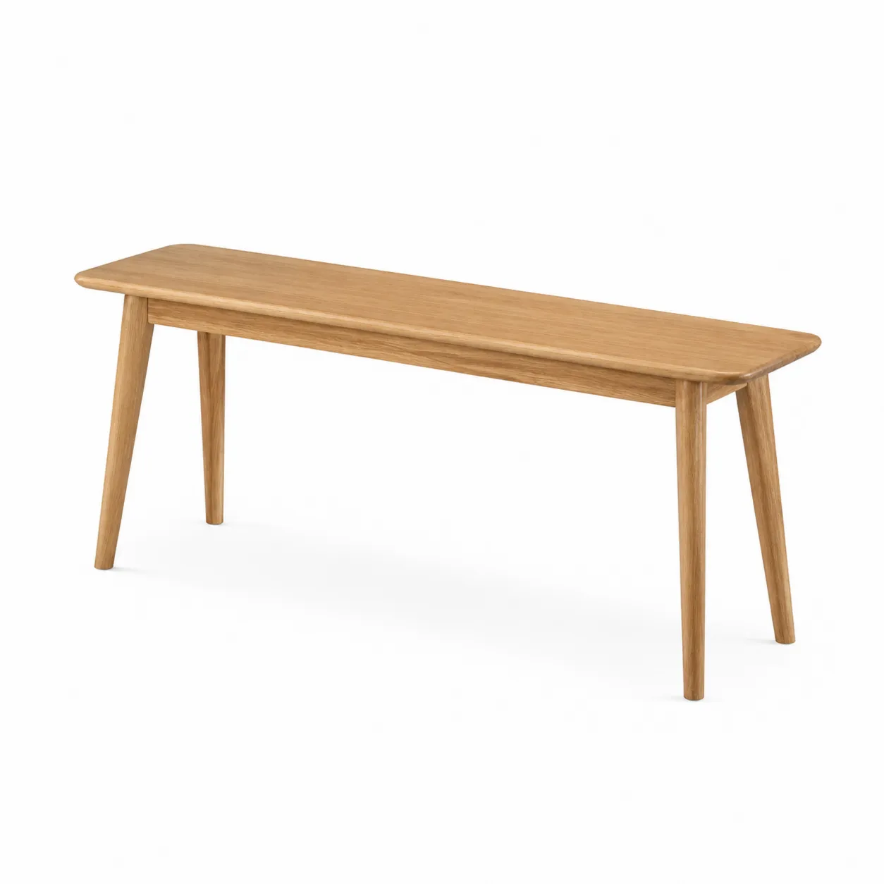 Banc en Bois Massif Chêne Clair 120 cm-Arvilen