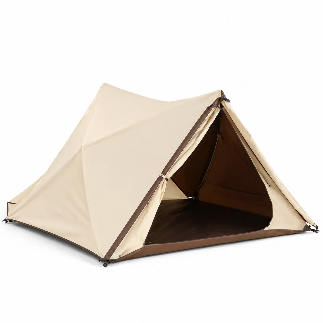 Tente de camping en polyester beige pour 2 personnes-Arvilen