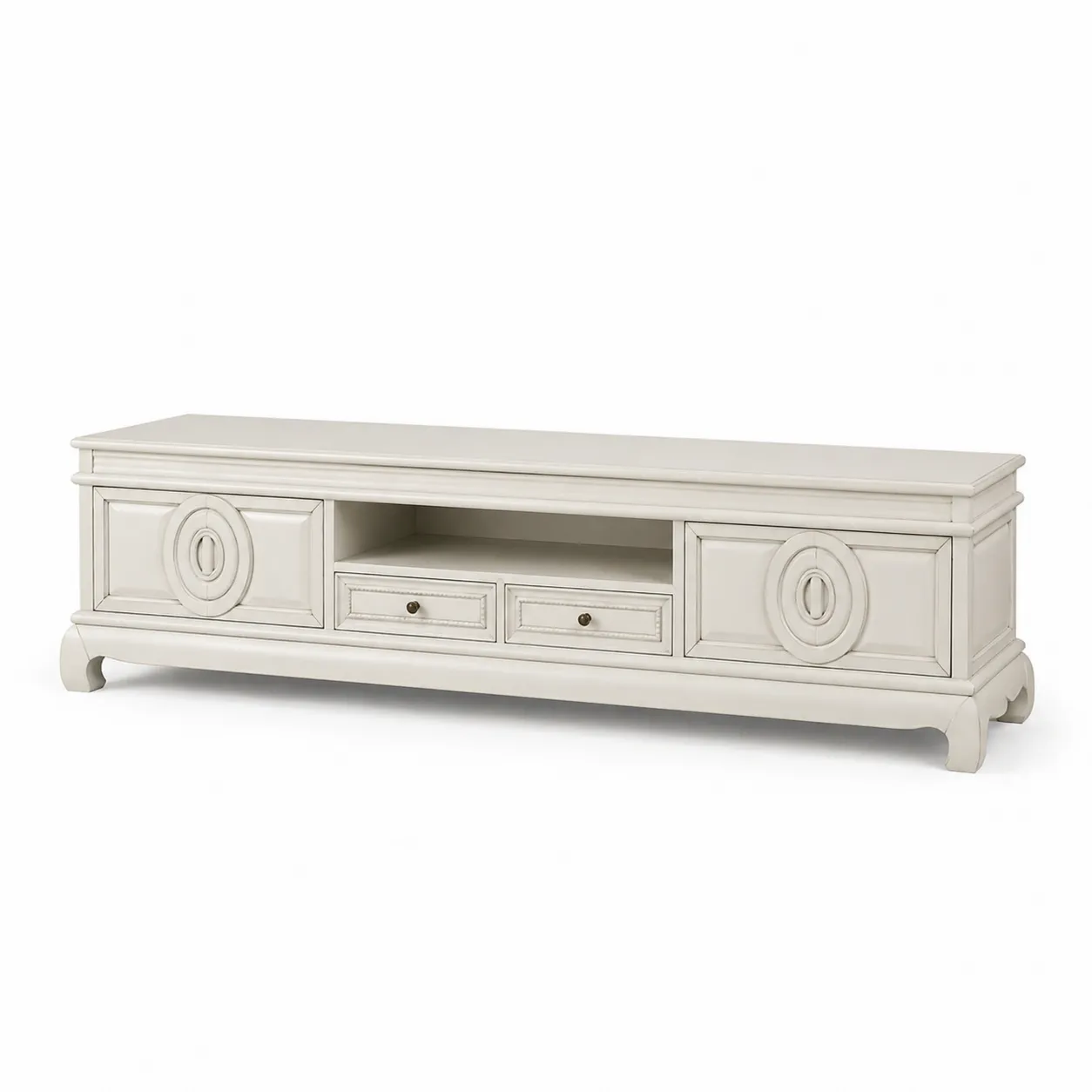 Meuble TV en bois avec rangements-Arvilen