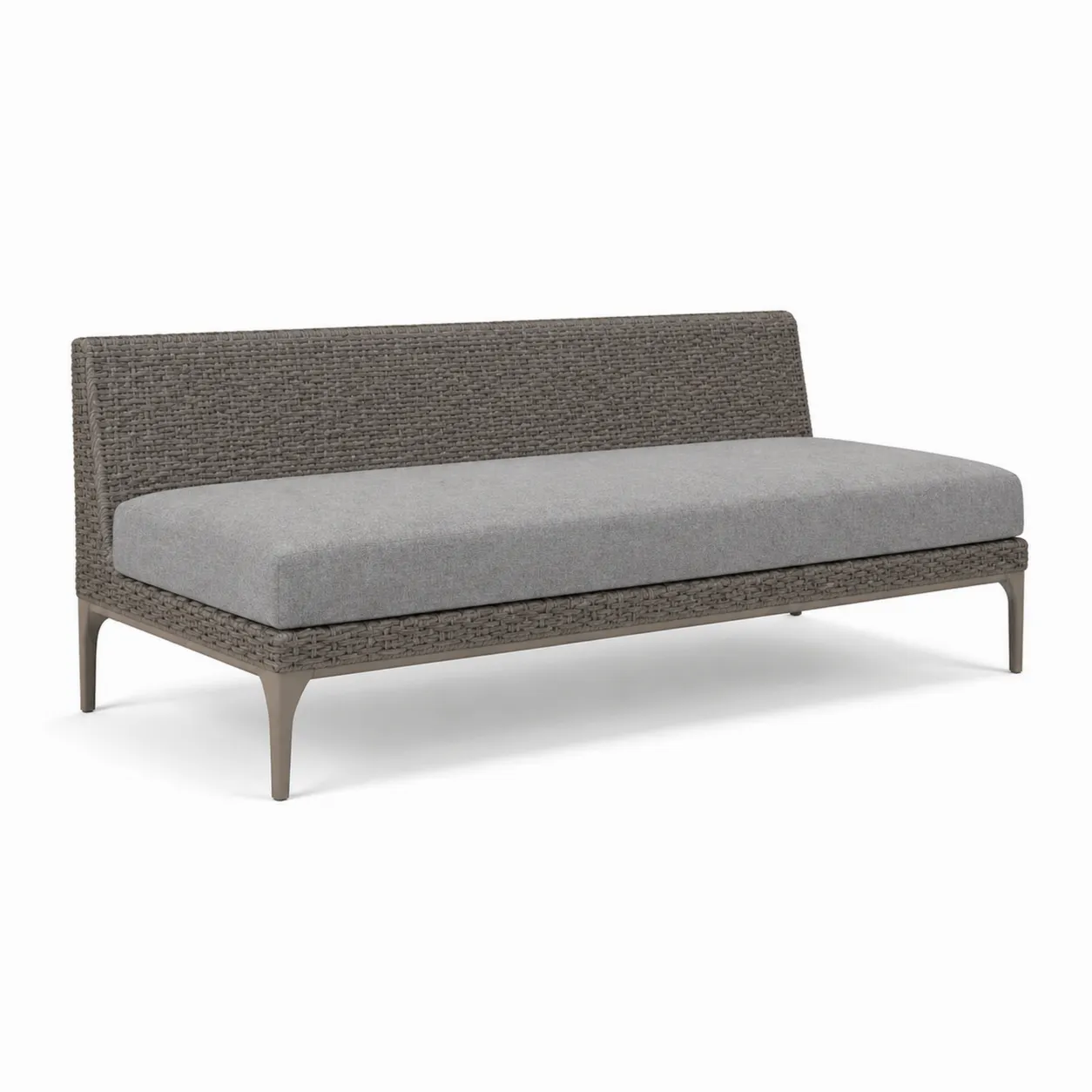 Canapé de jardin en résine et aluminium avec coussin gris-Arvilen