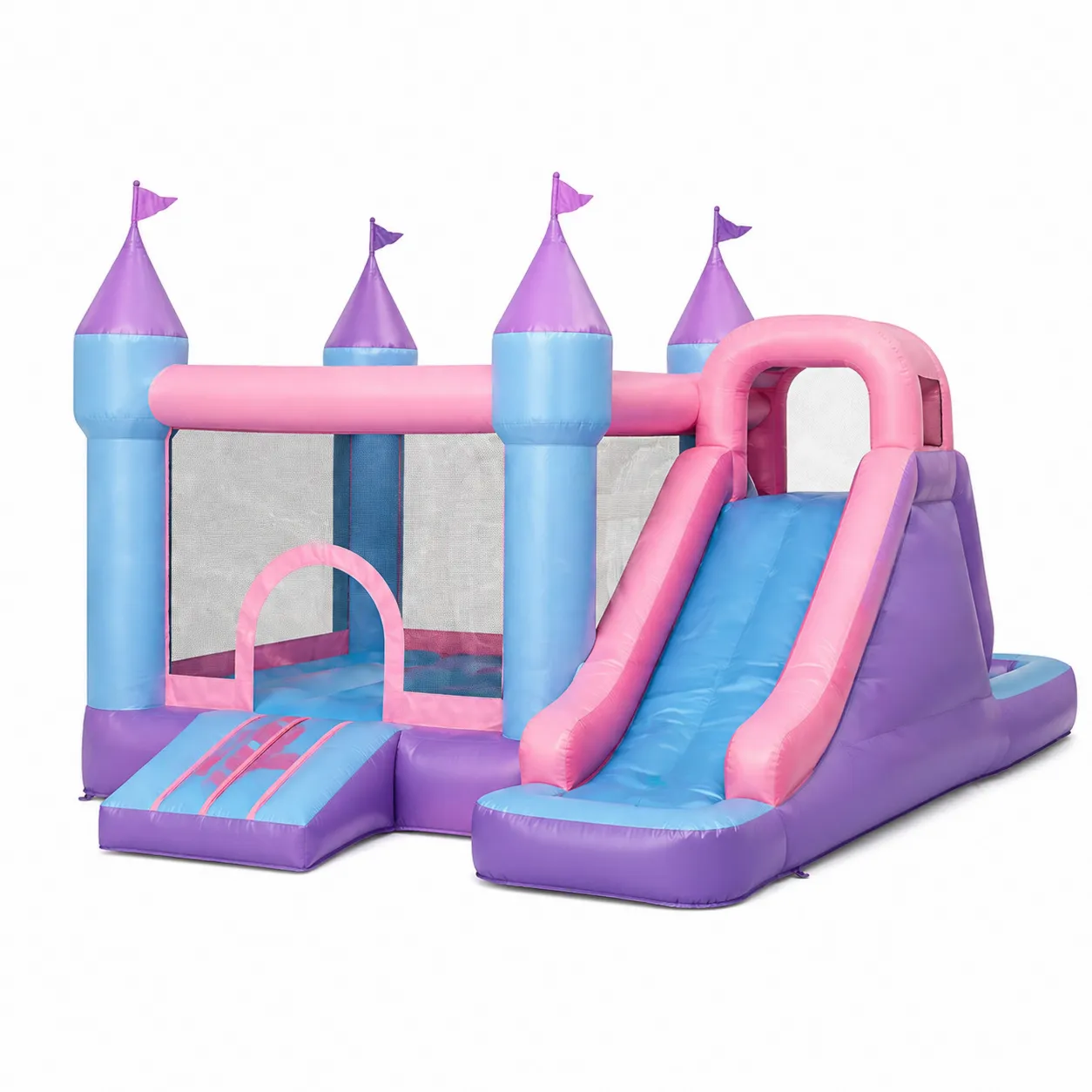 Château Gonflable en PVC avec Toboggan pour Enfants-Arvilen