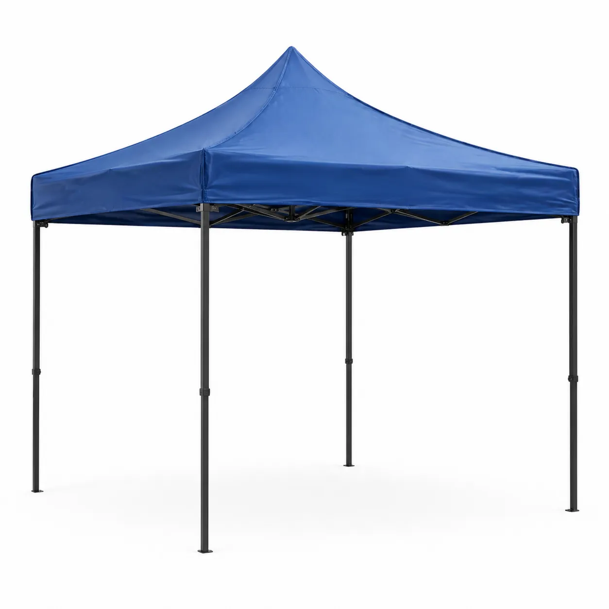 Tente pliante extérieure 3x3m en polyester bleu avec structure en acier-Arvilen
