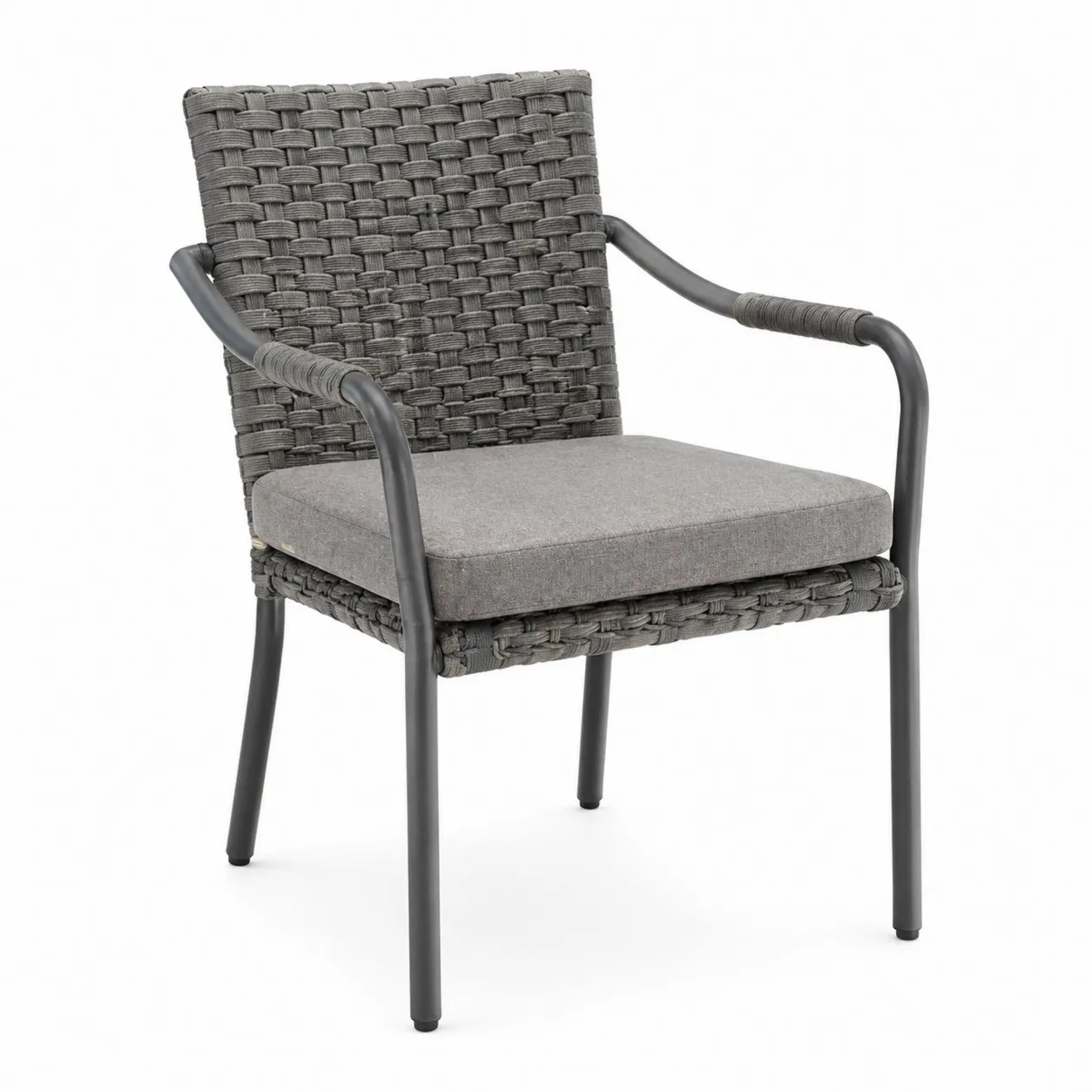 Chaise de jardin en métal et corde synthétique-Arvilen