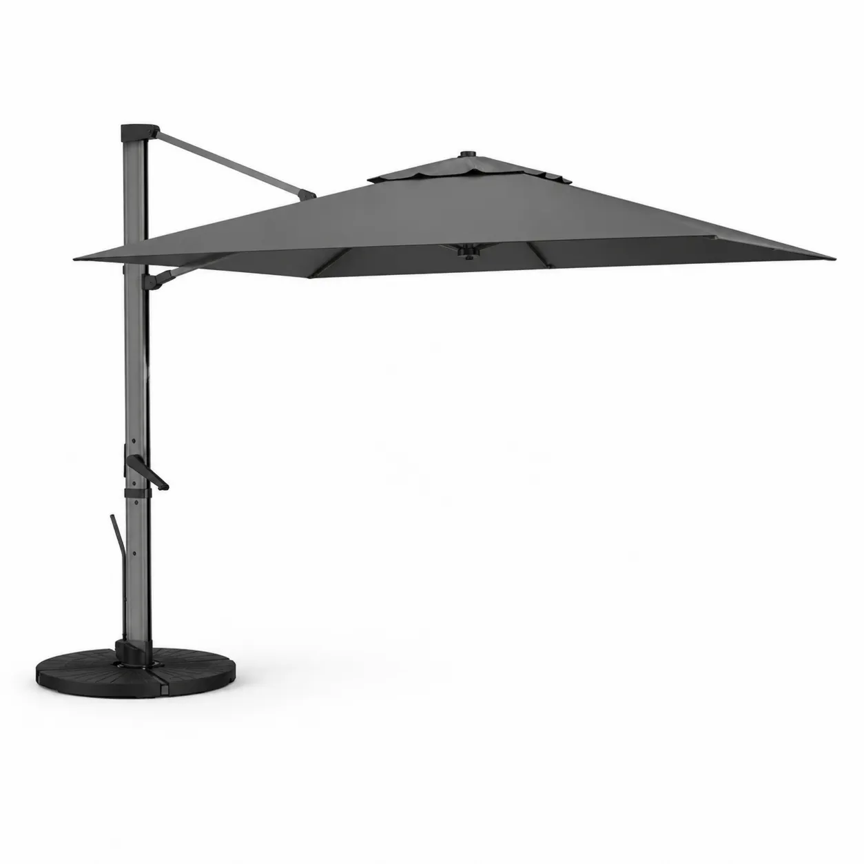 Ombrellone da Esterno in Alluminio e Poliestere Grigio 300x300 cm