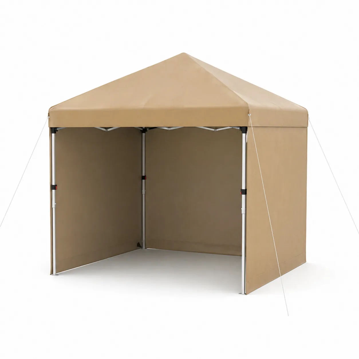 Gazebo pieghevole in poliestere beige con struttura in acciaio
