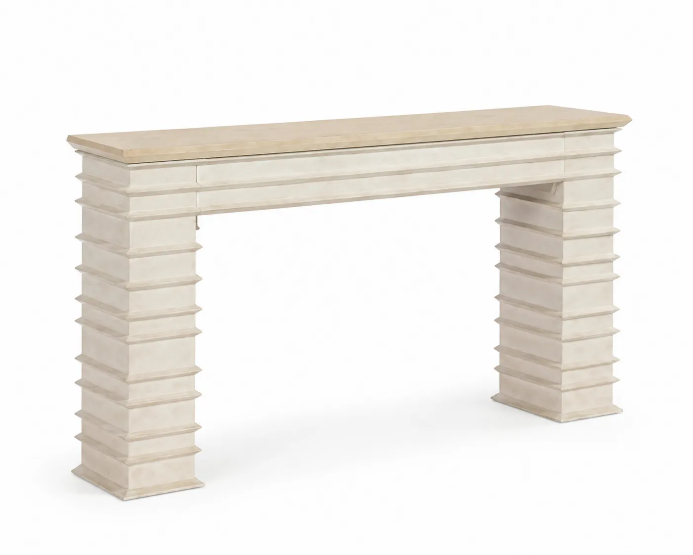 Consolle in legno verniciato bianco 150x40x90 cm