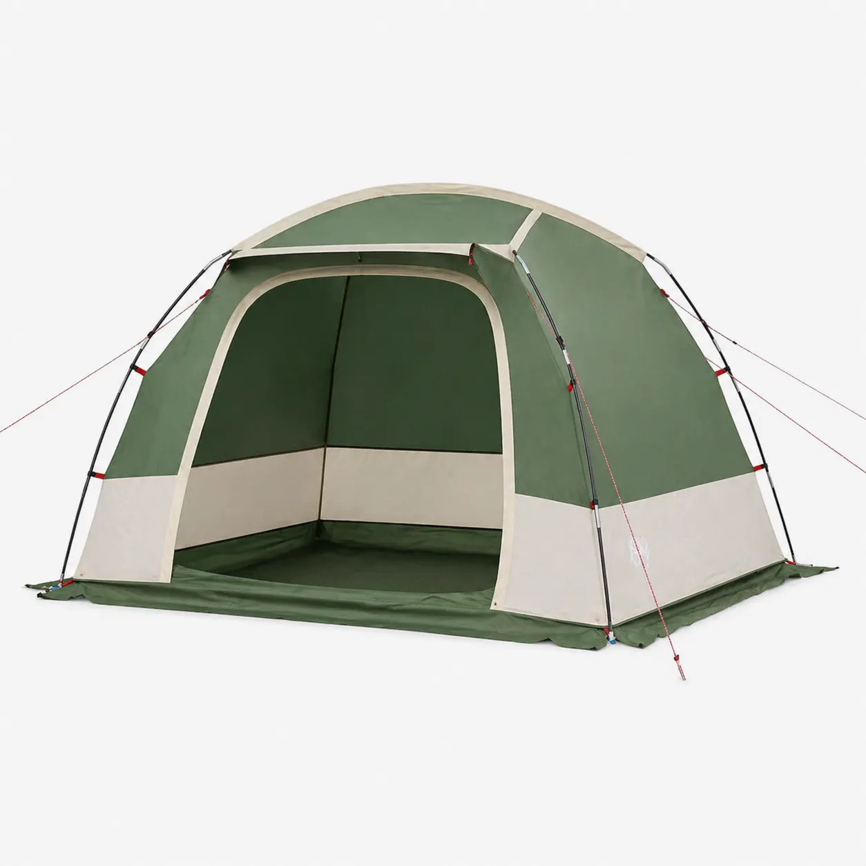 Tenda da Campeggio per 2 Persone in Poliestere Verde/Beige 240x210x130 cm