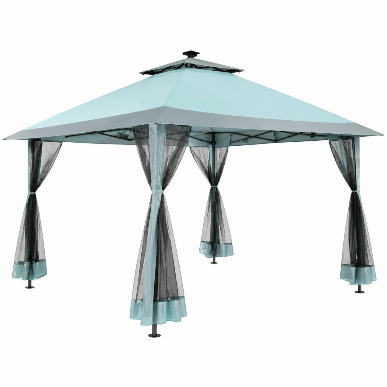 Gazebo da Esterno in Poliestere con Zanzariera 3x3 m