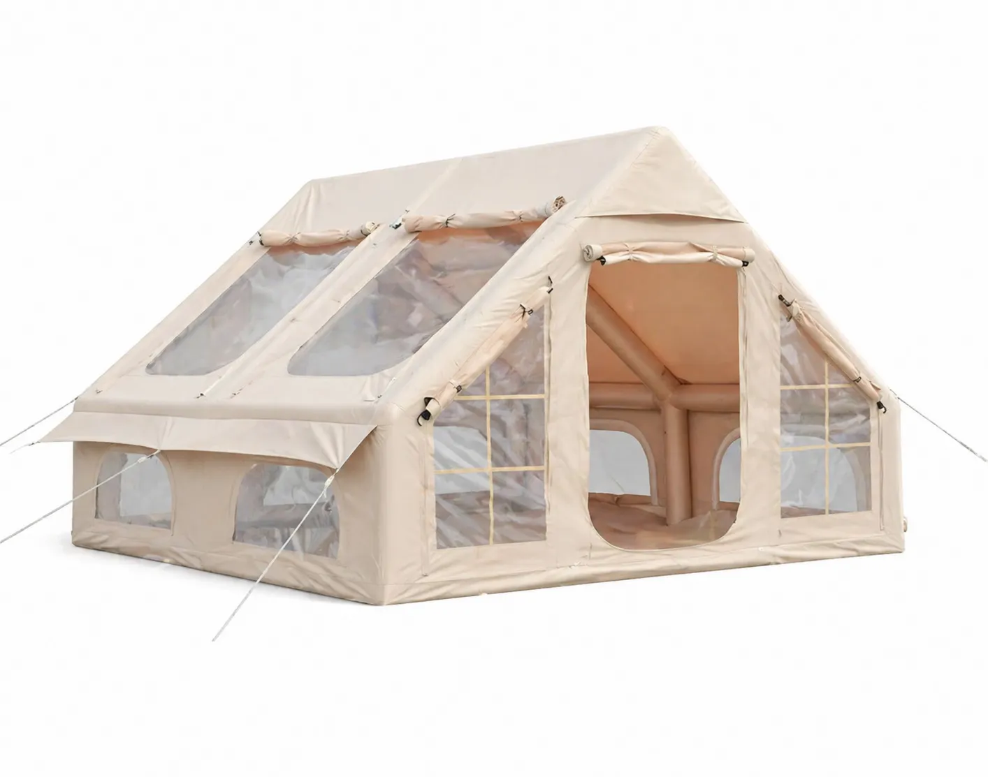 Tenda gonfiabile in PVC trasparente per esterni 400x300x300 cm Beige