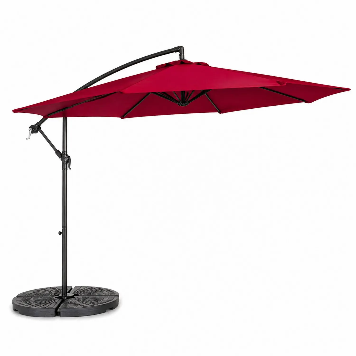 Parasol z bocznym ramieniem, poliester 300 cm, Czerwony