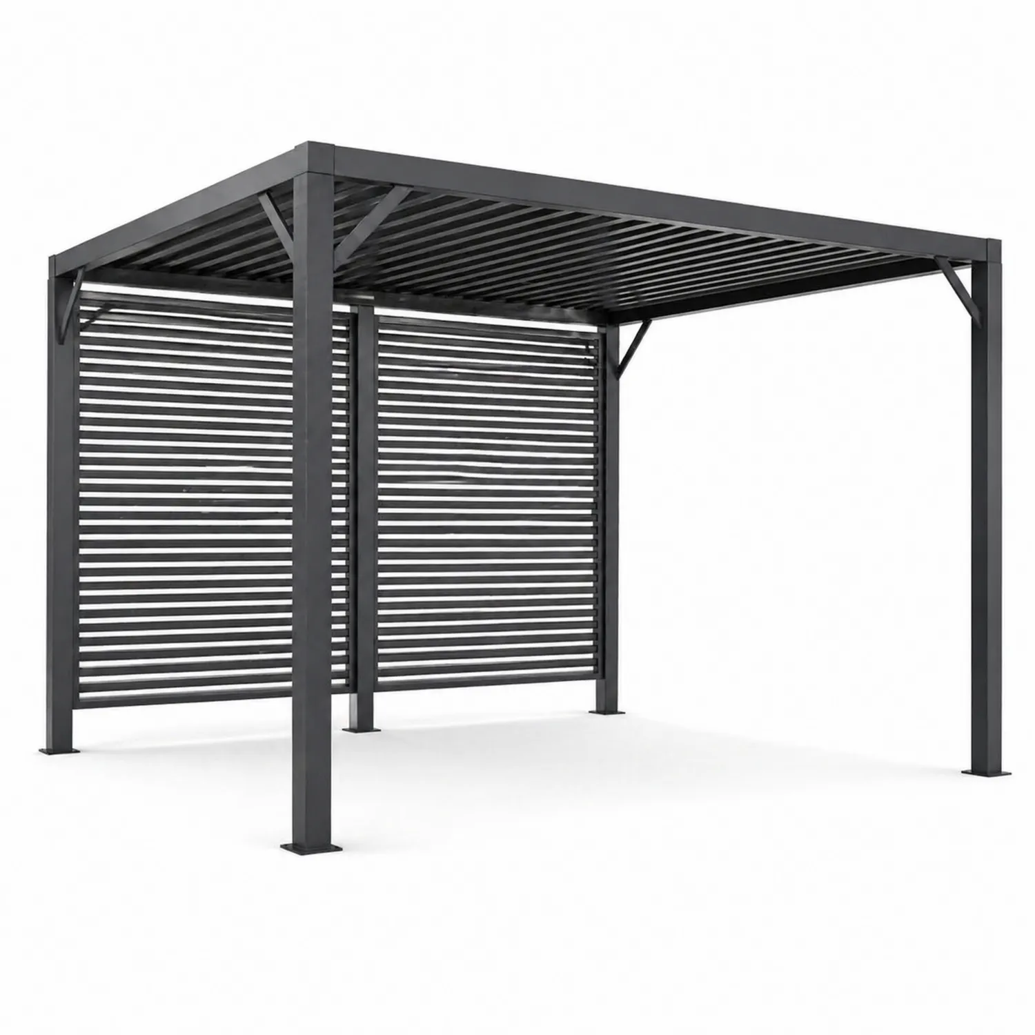 Pergola Ogrodowa Aluminiowa 3m x 4m Szary