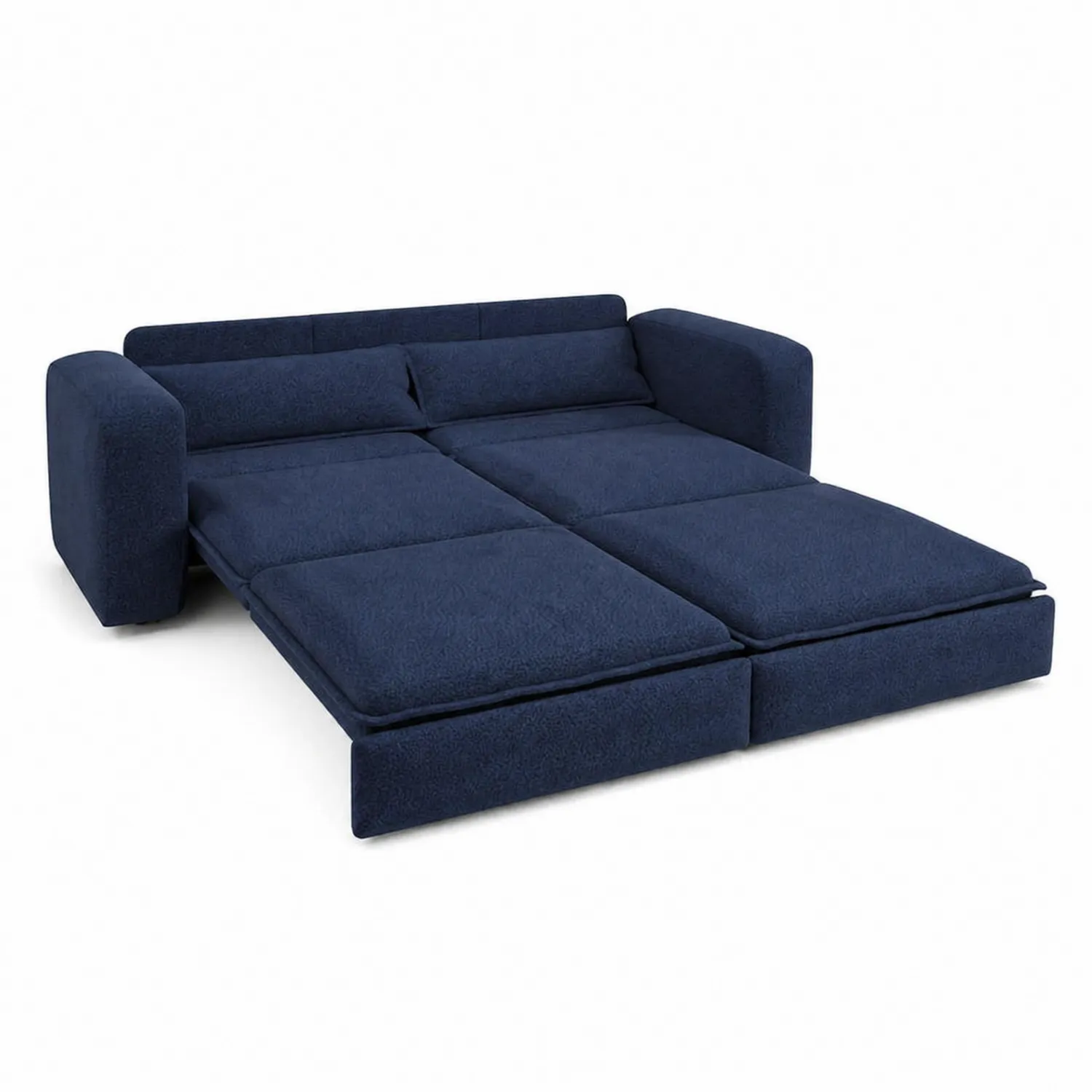 Rozkładana sofa z tkaniny granatowa 300x200 cm