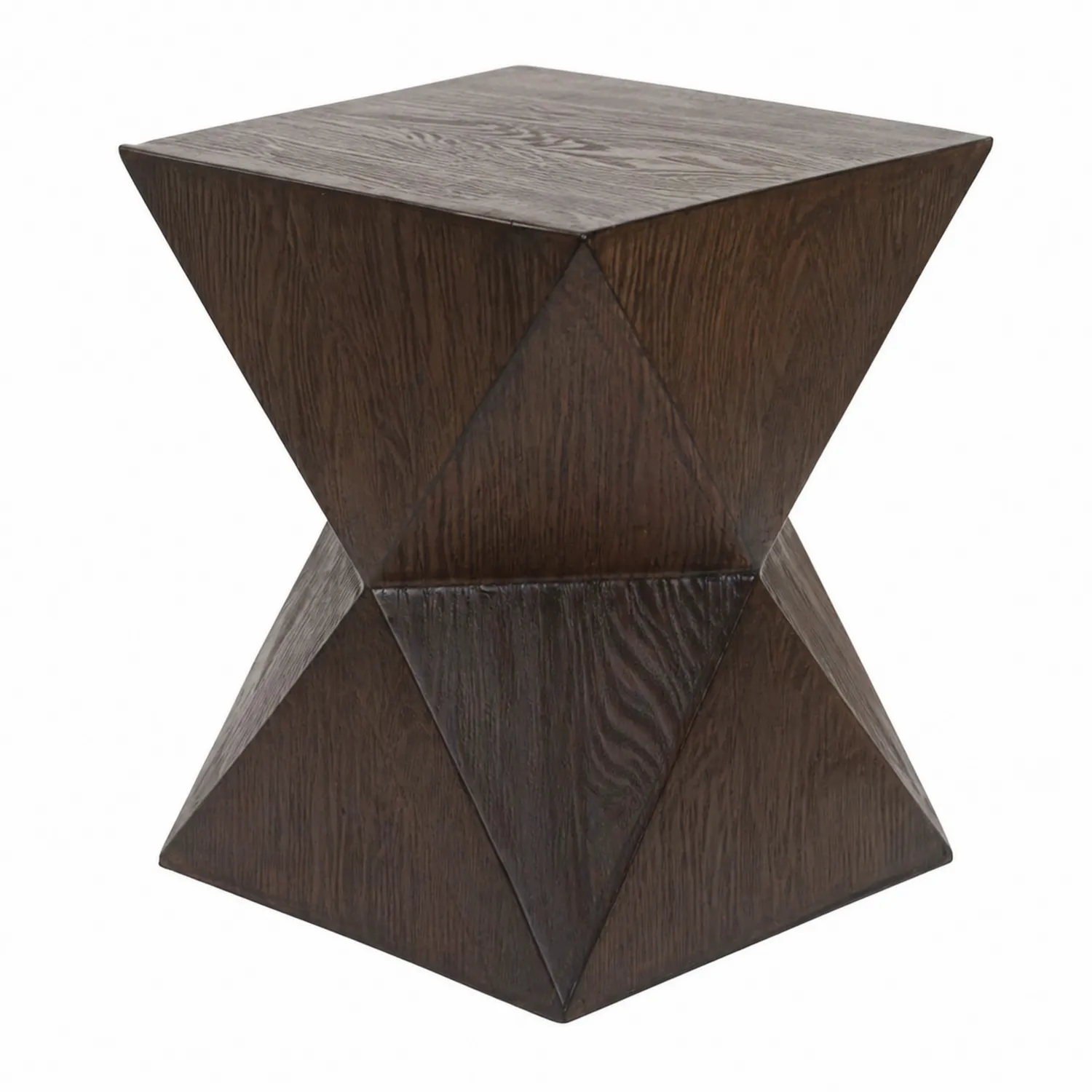 Stolik boczny z drewna orzecha, 45 cm, Brązowy
