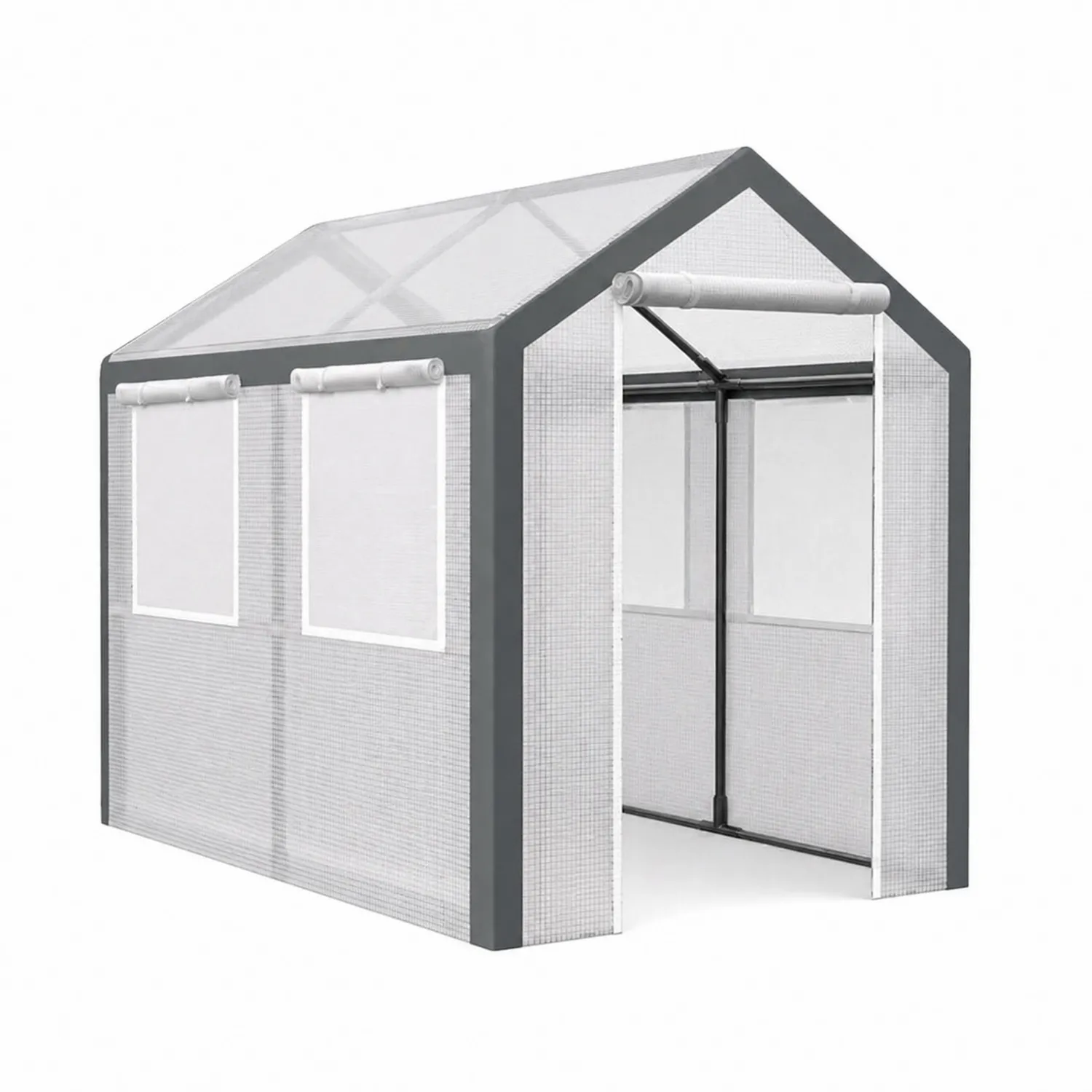 Szklarnia ogrodowa 3x2x2m metalowa i PCV Szara