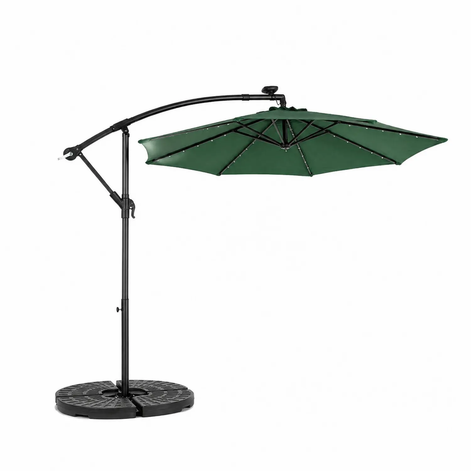 Parasol ogrodowy aluminiowy z tkaniny poliestrowej 3m Zielony