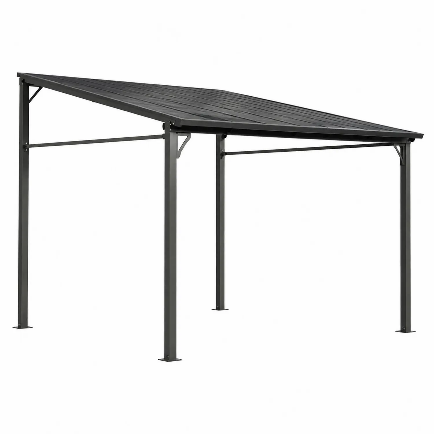 Altana ogrodowa metalowa z poliwęglanu Antracyt 300x400 cm
