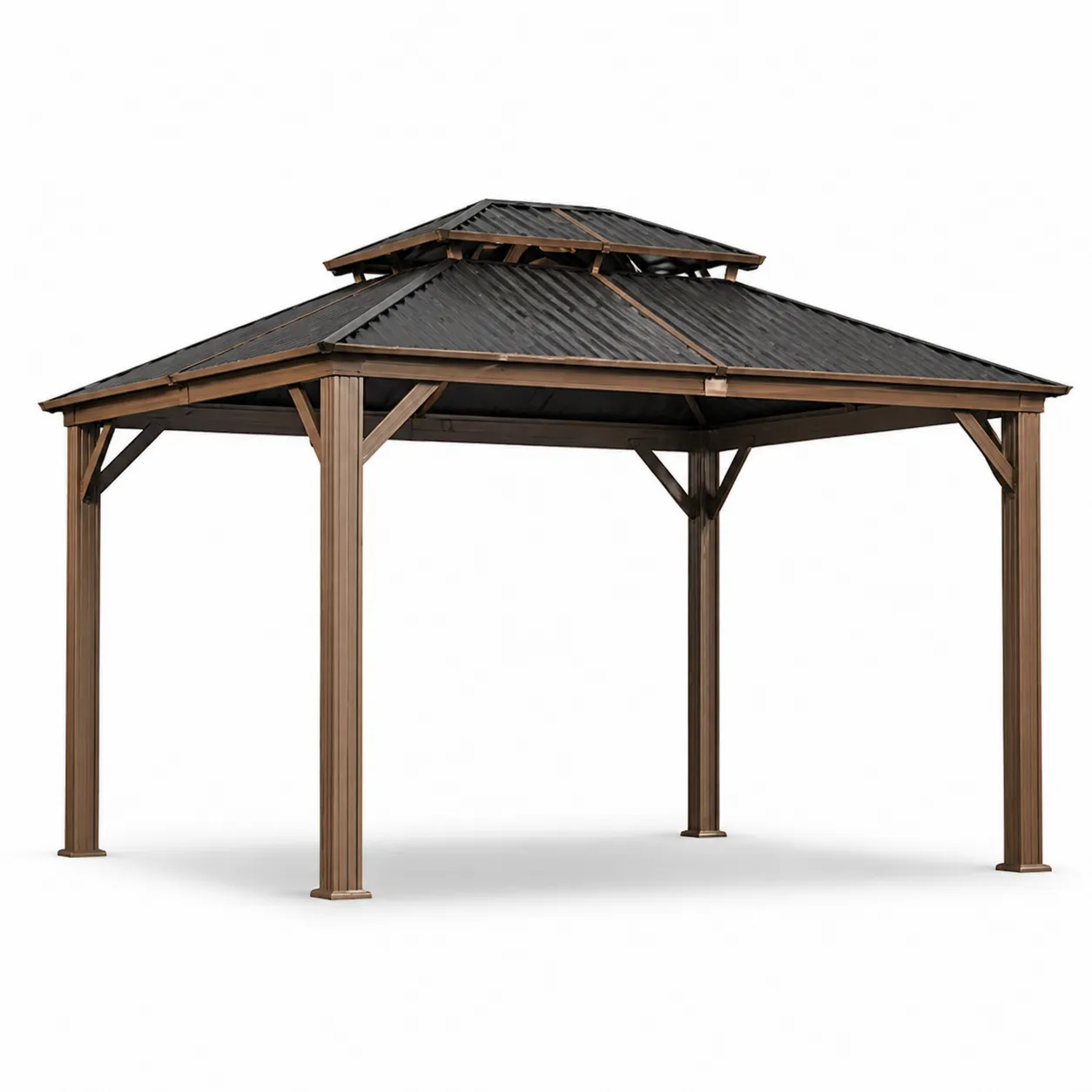 Gazebo in Alluminio con Tetto in Acciaio 300x400 cm
