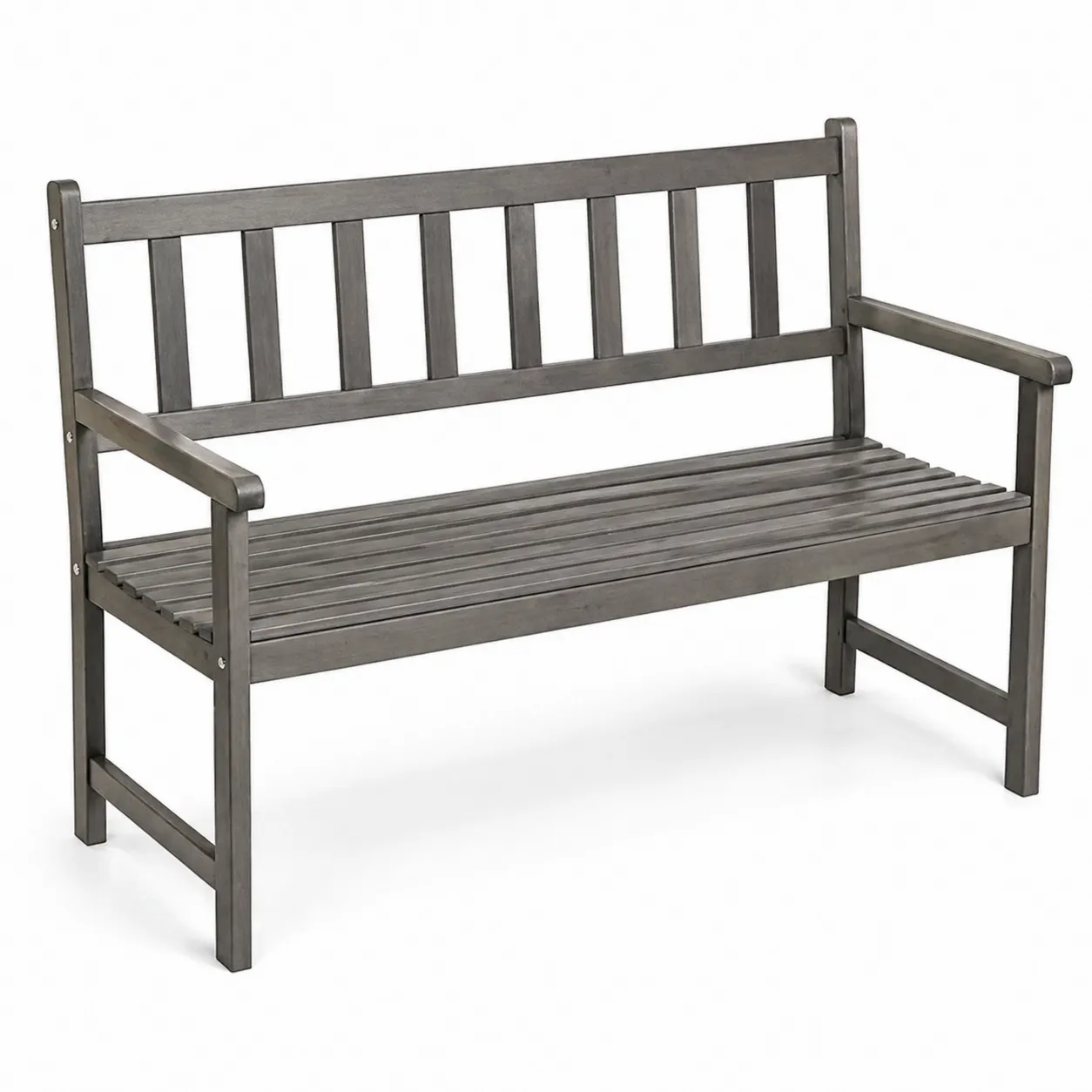 Panca da giardino in legno massello grigio