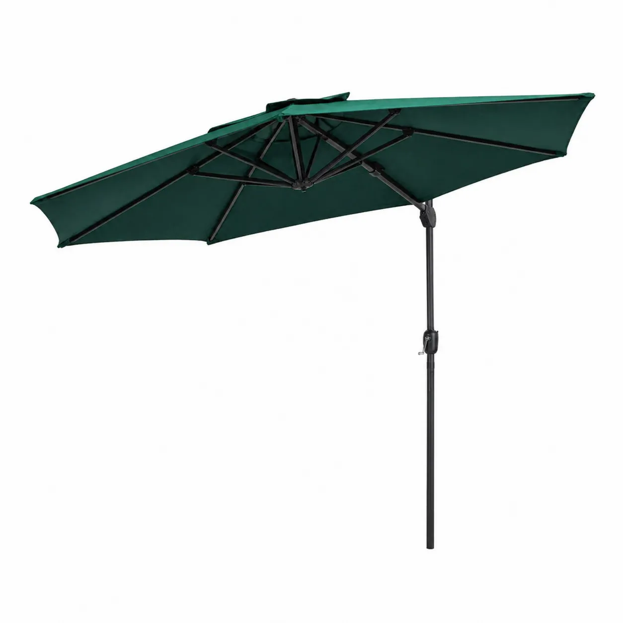 Ombrellone Rettangolare in Tessuto Poliestere Verde 300x200 cm con Struttura in Alluminio