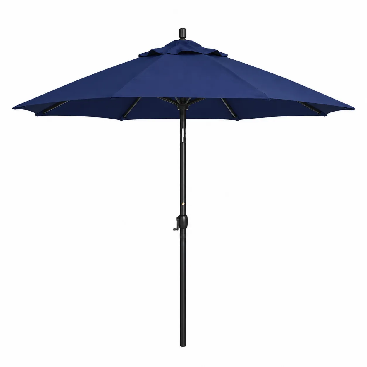 Ombrellone Rotondo 2.7m Poliestere Blu con Palo in Alluminio