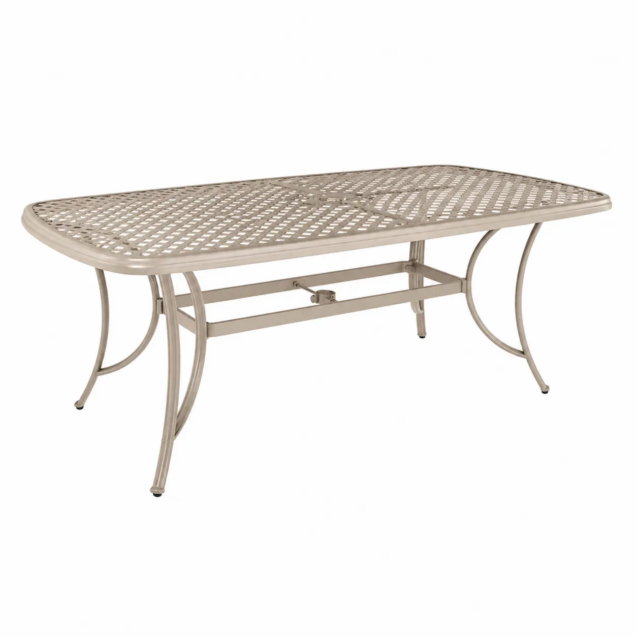 Tavolo rettangolare in alluminio per esterno Beige