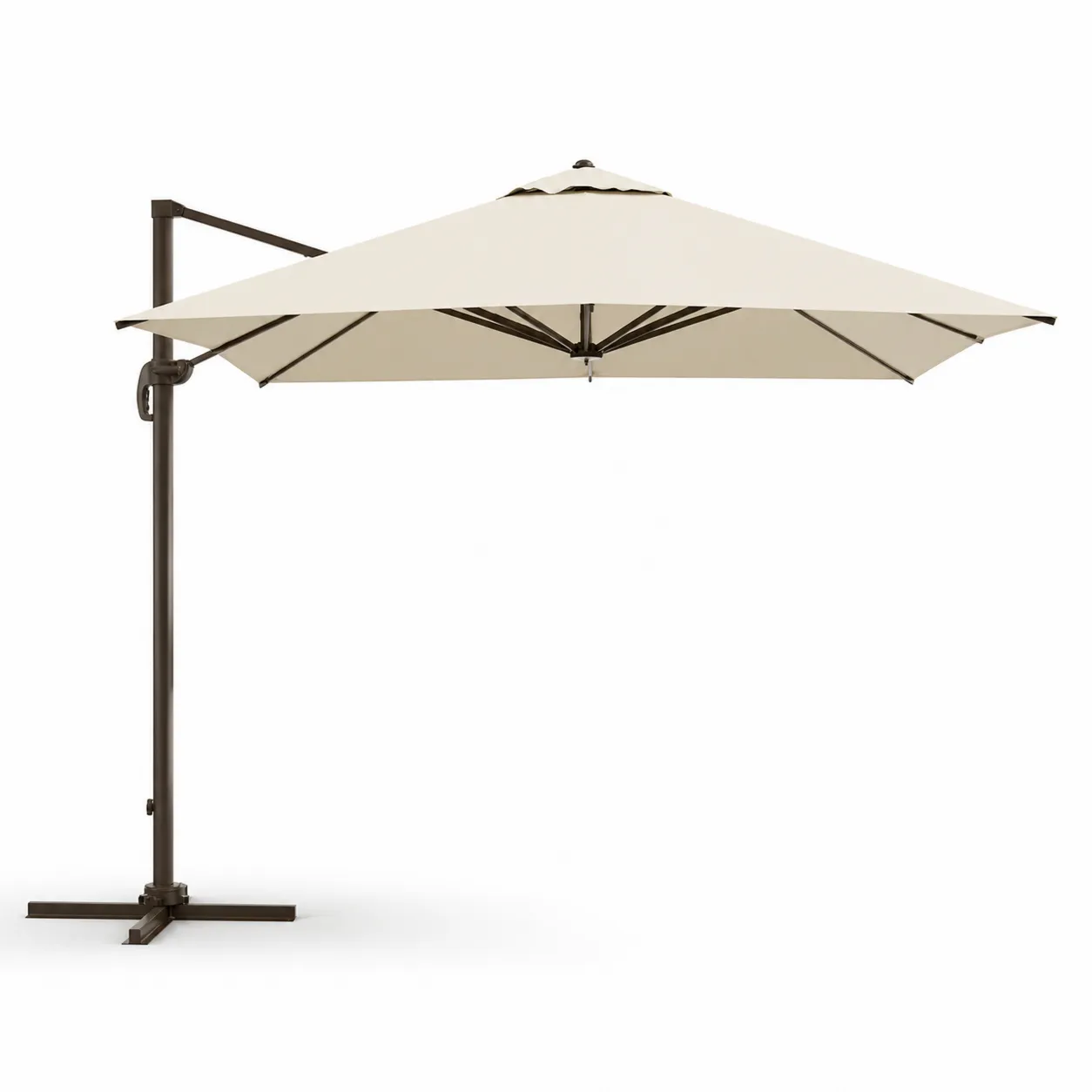Ombrellone da Esterno in Alluminio con Tessuto Poliestere Beige