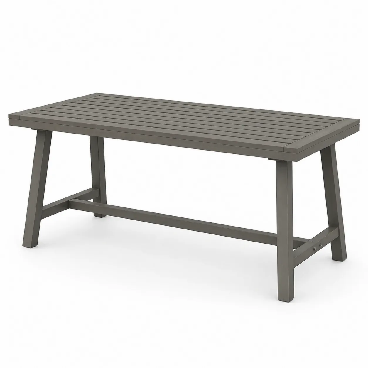 Tavolo da giardino in alluminio grigio