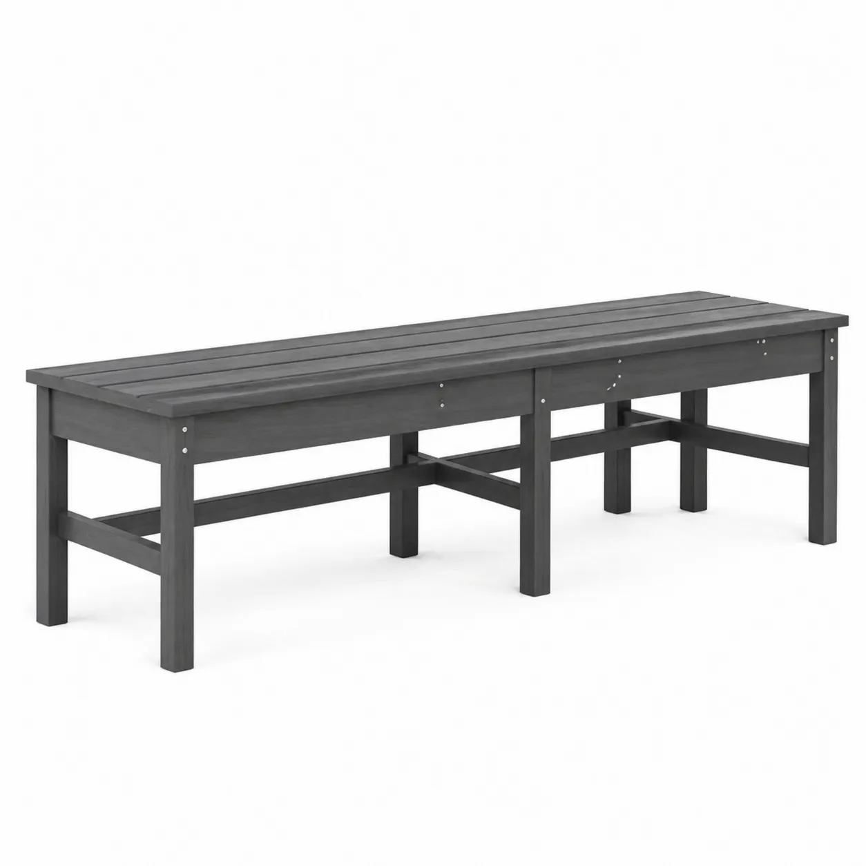 Panca da giardino in legno di acacia grigio 140x35x45 cm