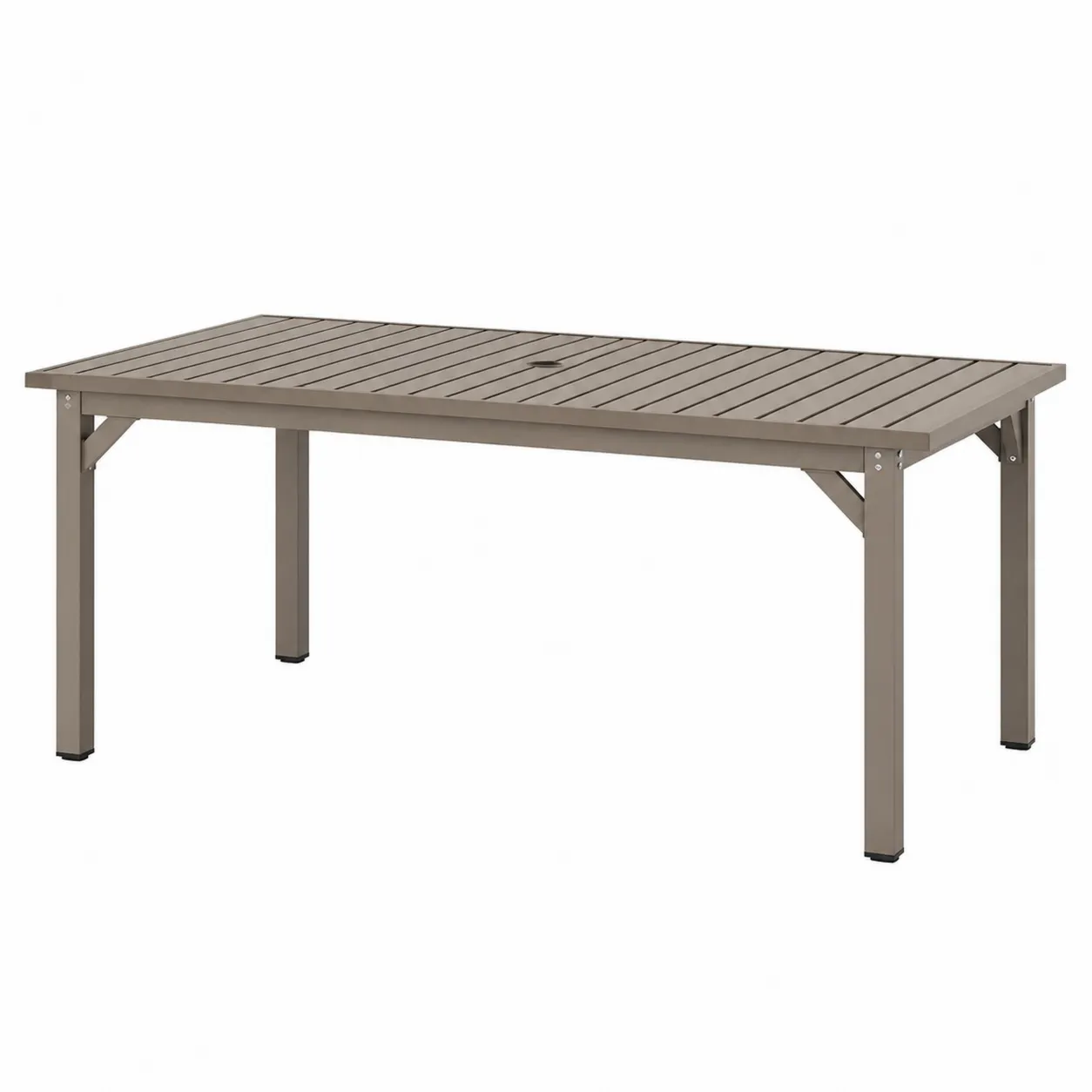 Tavolo da giardino rettangolare in metallo marrone 200x90x75 cm