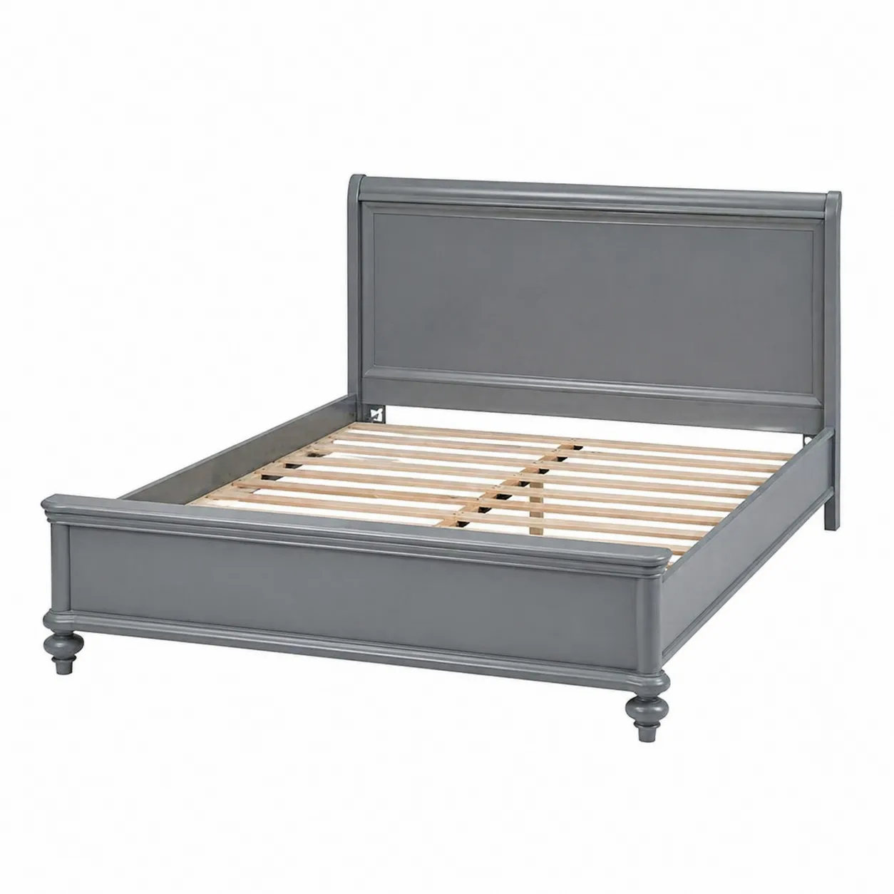 Letto matrimoniale in legno massello Grigio 200x160 cm