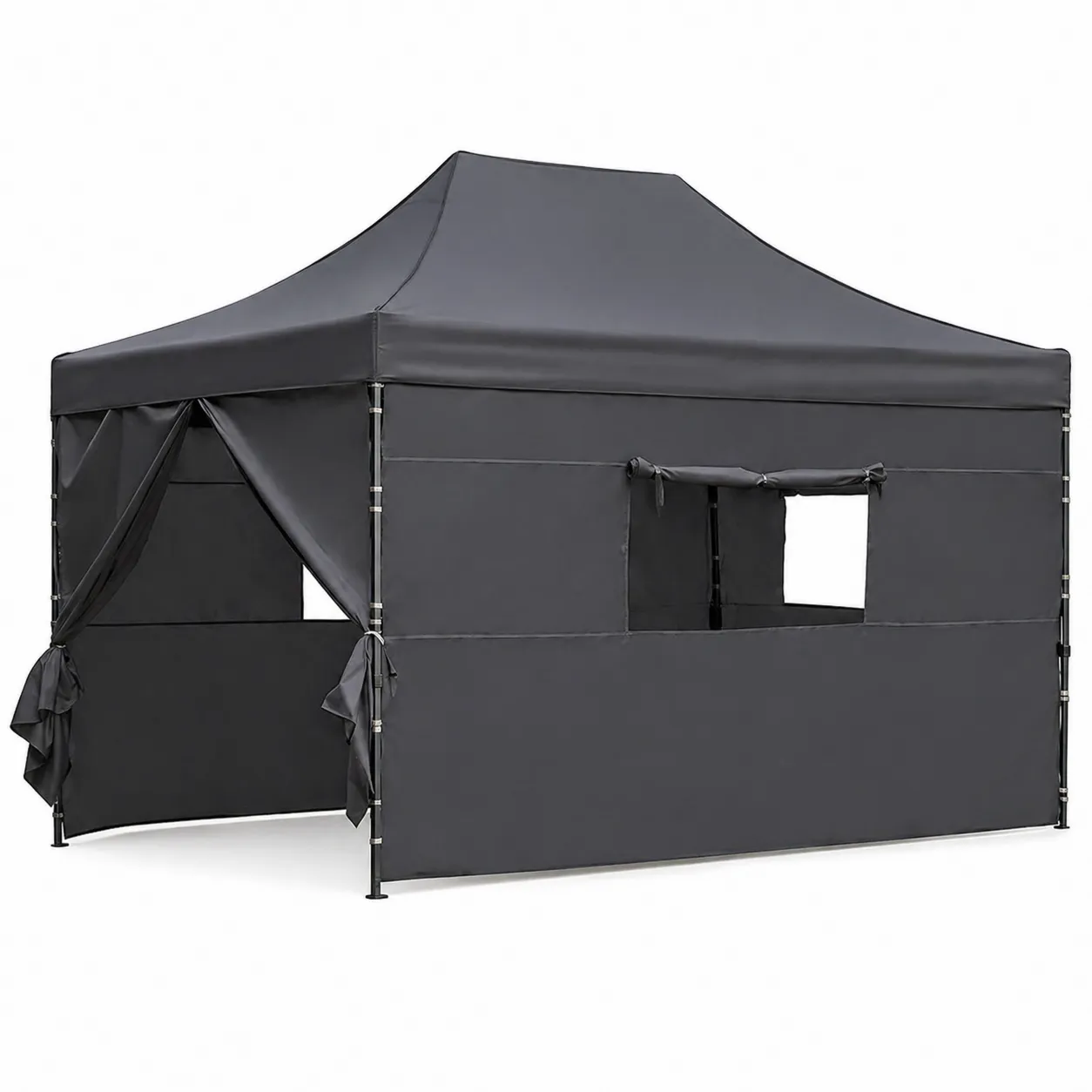 Gazebo Pieghevole da Esterno in Poliestere e Acciaio 3x3 m