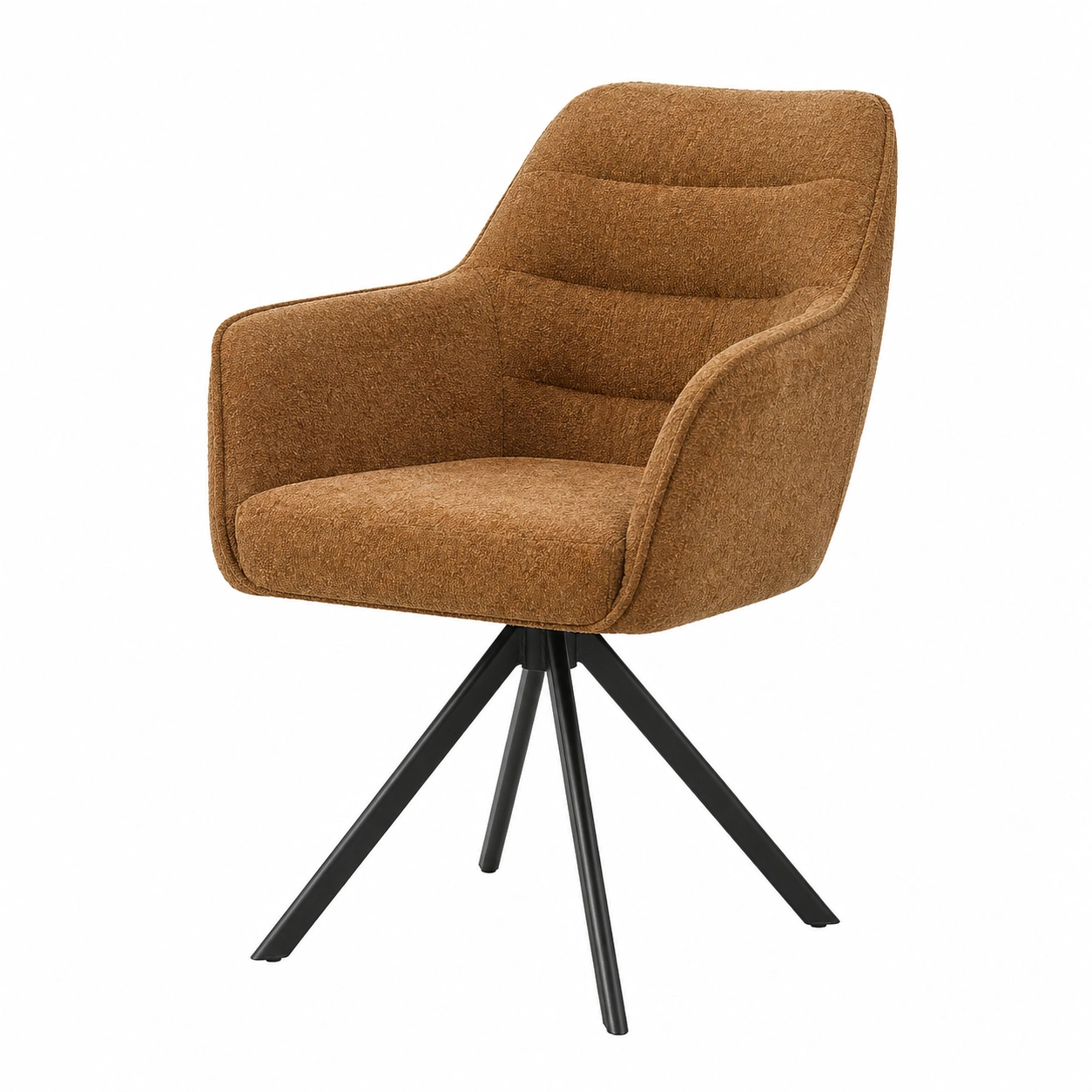 Armlehnstuhl Braun Mikrofaser Drehstuhl Modern Gepolstert-orderpavo