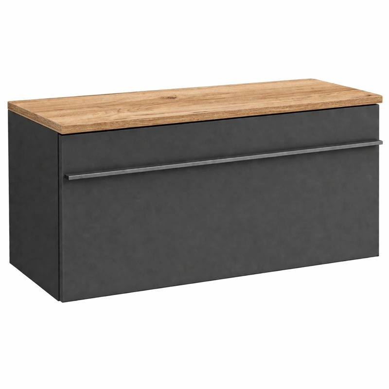 Moderne Sitzbank mit Stauraum Holzoptik Eiche Schwarz 90 cm Klappbank Minimalistisches Design-orderpavo