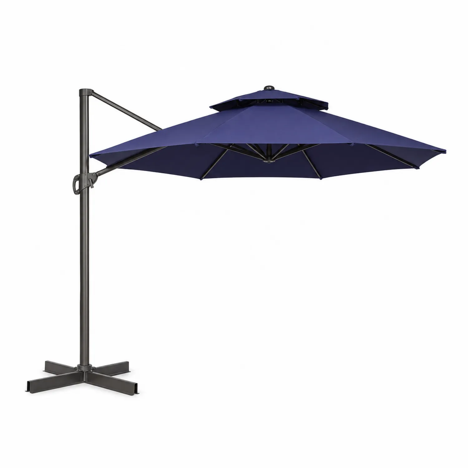 Parasol ogrodowy z bocznym ramieniem, 300 cm, poliester i aluminium