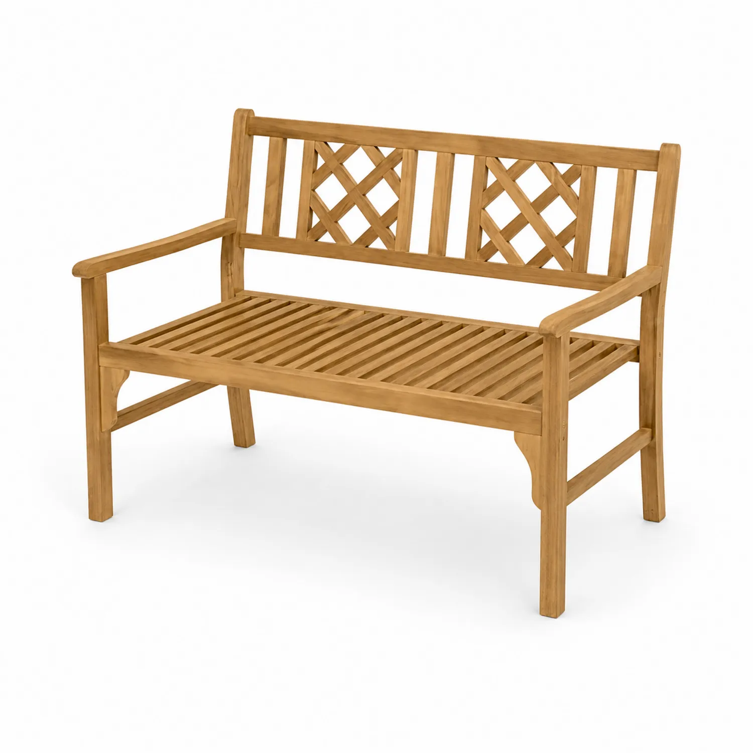 Ławka ogrodowa z drewna 120 cm Brązowa